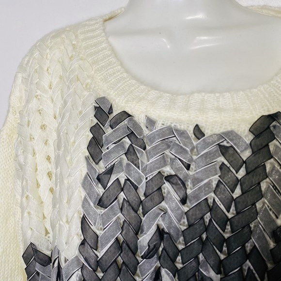 I.Madeline Small Sweater Contrast Color Slouchy - Picture 3 of 6